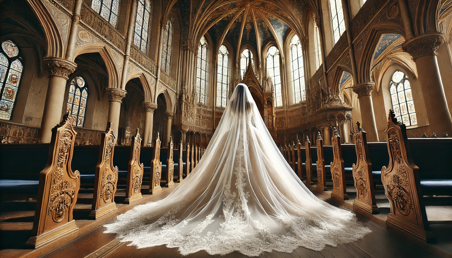 Floor-Length Veil: A Timeless Bridal Accessory