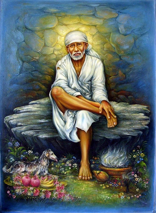 Sai Baba Painting in Oil: A Divine Artistic Expression