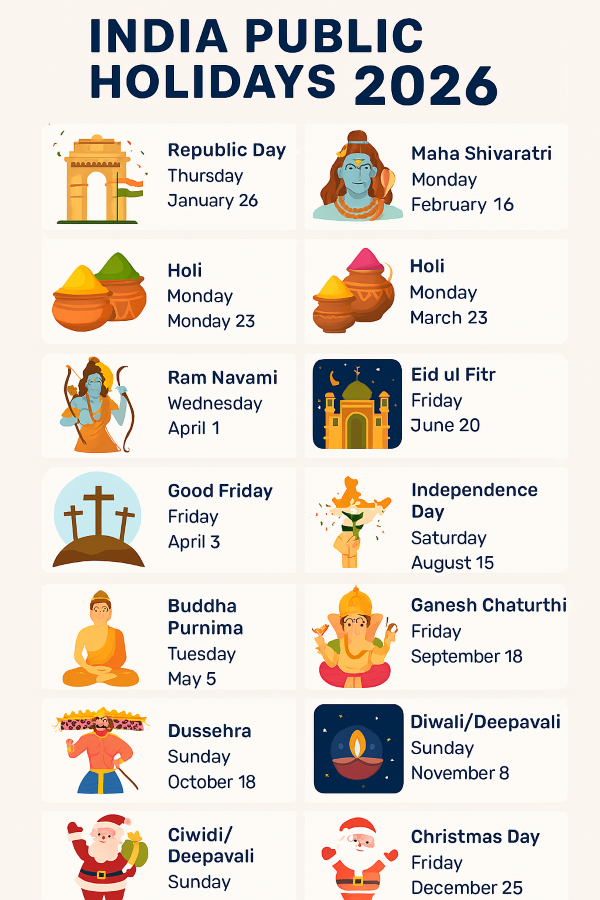India Public Holidays 2026: Celebrating the Diversity of a Nation